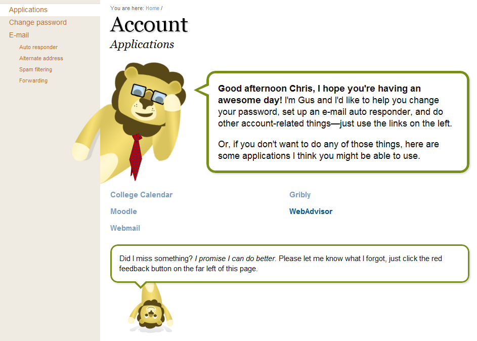 Your Account Page